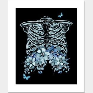 Floral Ribcage Posters and Art